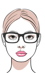 A cartoon image of a girl wearing glasses