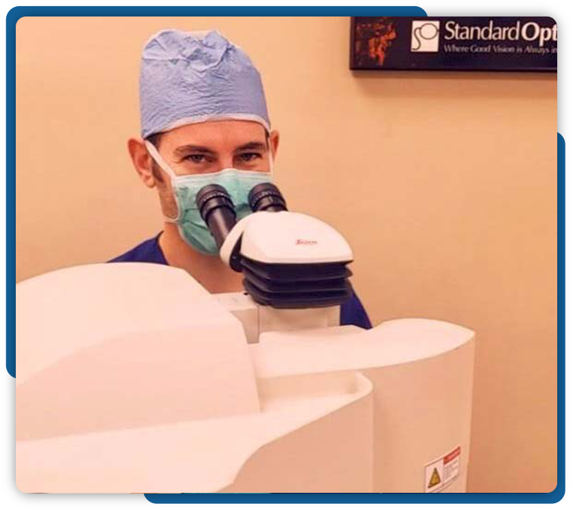 One of Standard Optical's eye surgeons using LASIK Technology.