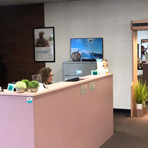 Front desk at Standard Optical's West Valley location