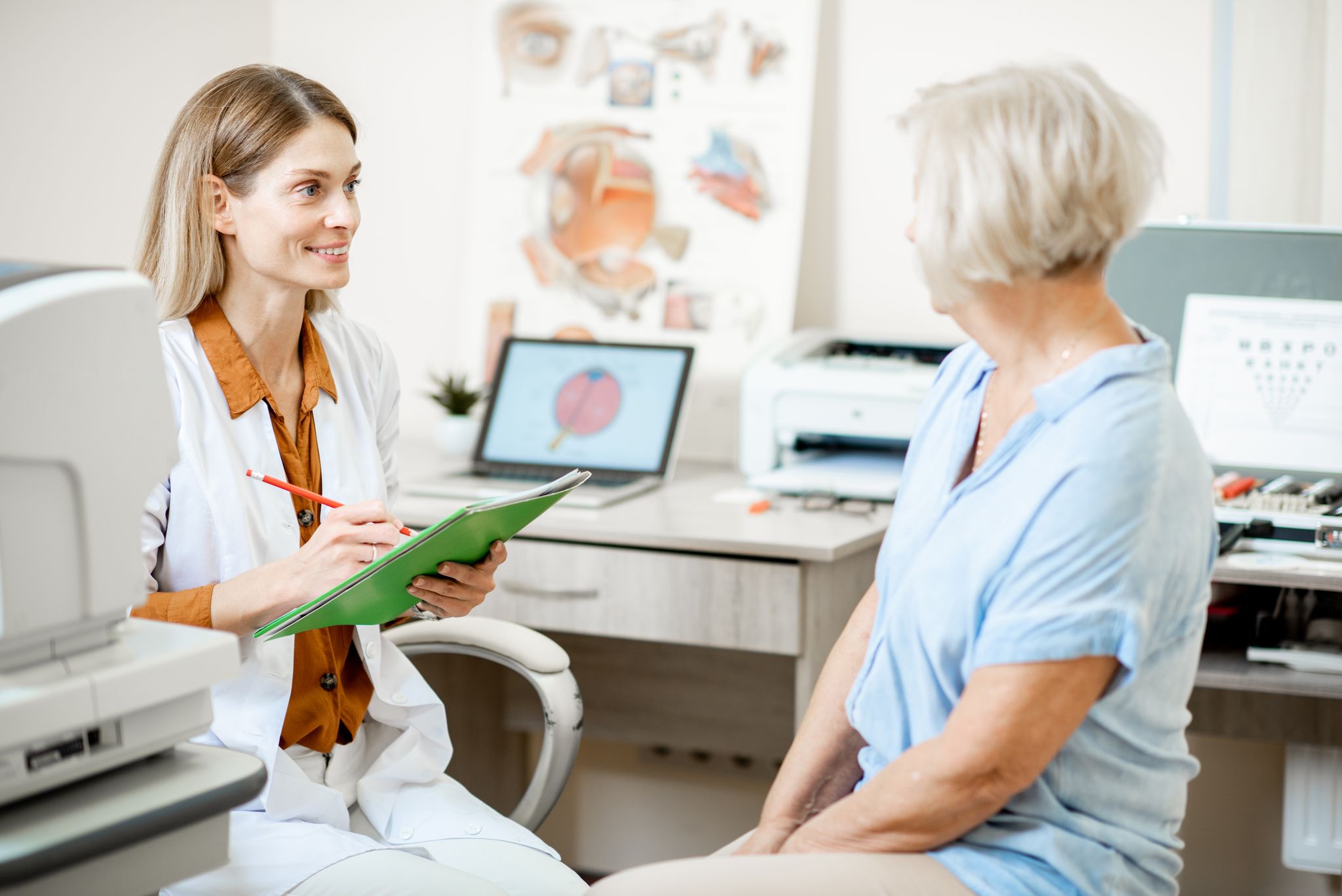 Doctor Examine Cataract Patient