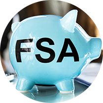 FSA on piggy bank