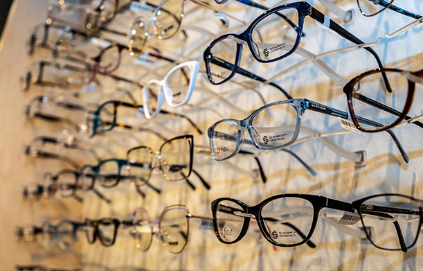 different variety of eyeglasses